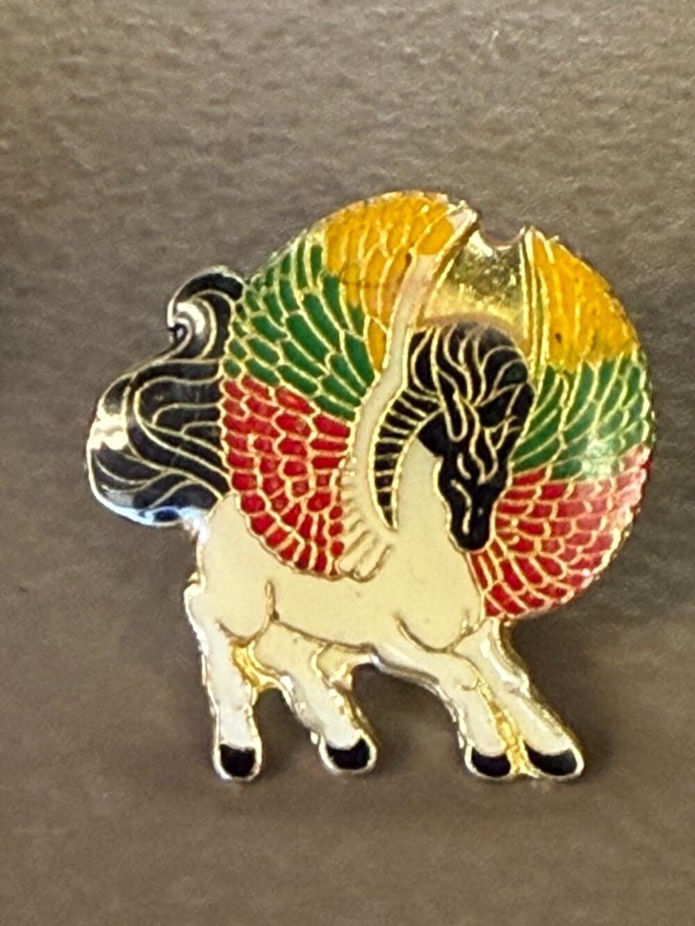 Vintage Pegasus Enamel Lapel Pin